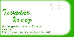 tivadar krecz business card